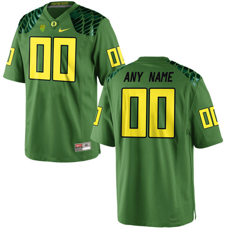 Men Oregon Duck Customized College Football Limited Jersey Apple Green
